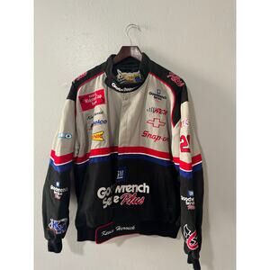 Vintage Kevin Harvick Goodwrench Service Plus Leather Racing Jacket